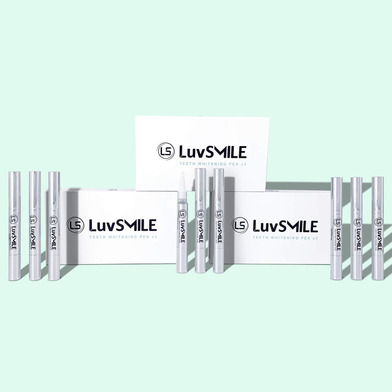 LuvSMILE Teeth Whitening Pen x 9